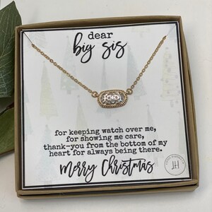 Christmas gift for Big sister,  Gift from little sister, Sisters gift for her, Sister necklace, Big sister gifts, Big sis lil sis, gift box