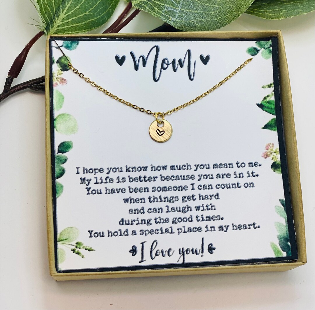 Mothers Day Gift, Gift for Mom, Birthday, Heart Necklace, Mother