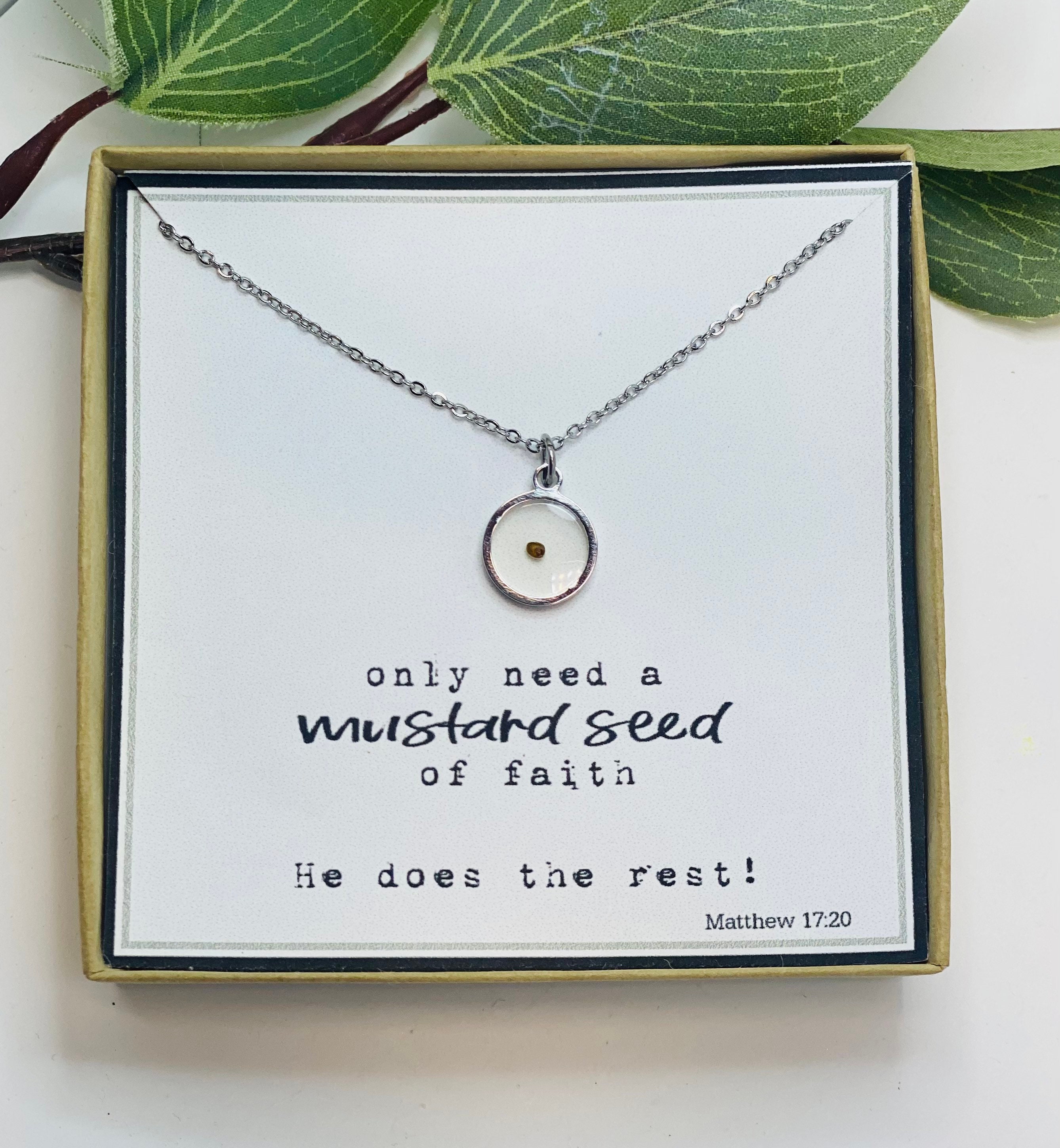 Pewter Pendant Necklace - Faith of a Mustard Seed