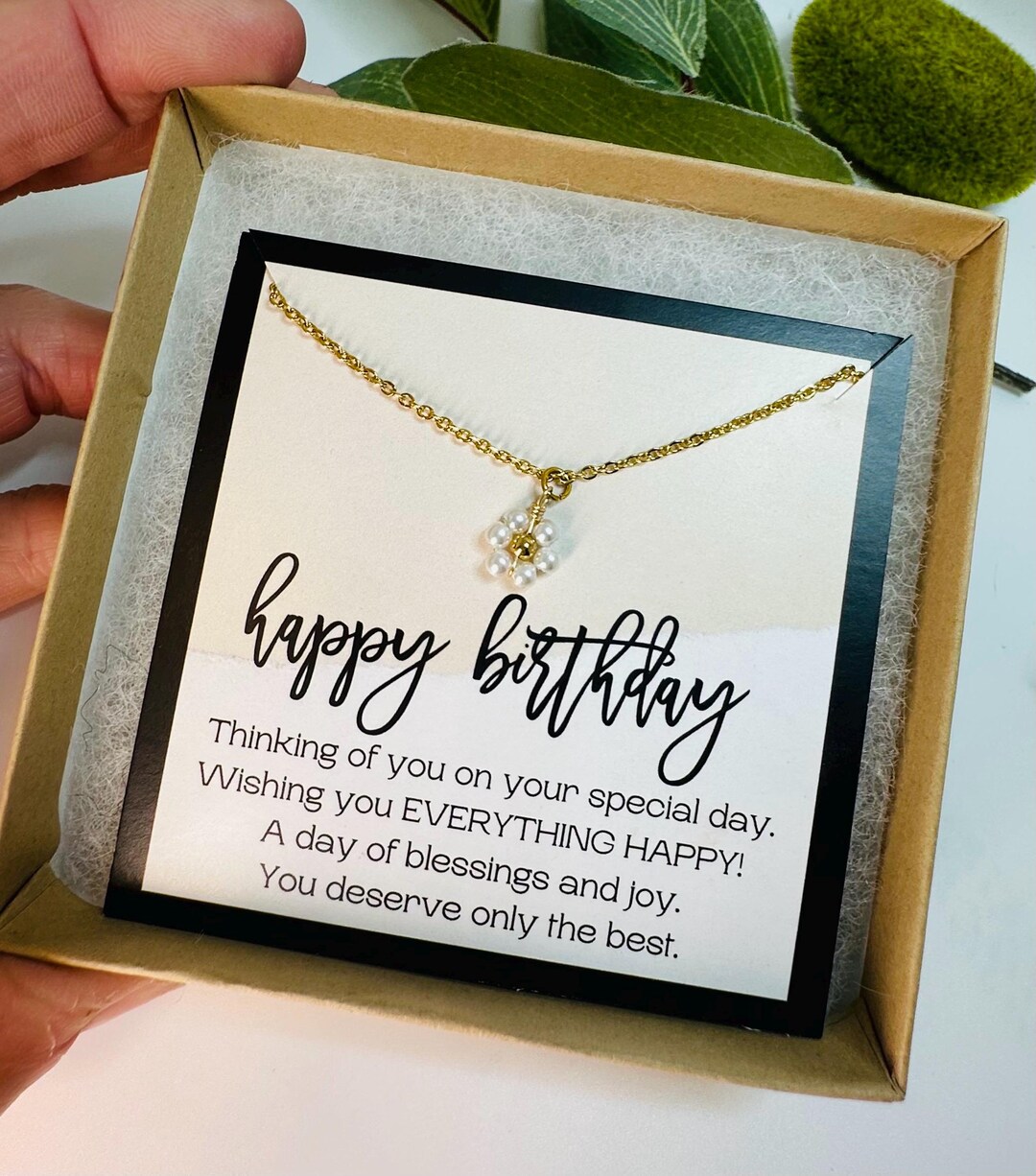 Happy Birthday Gift Dainty Unique Flower Necklace With