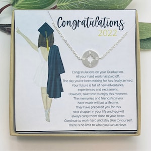 College Graduation Gift, High School Graduation Gifts, Personalized Graduation Gift, 2022 Graduation, Compass Bracelet