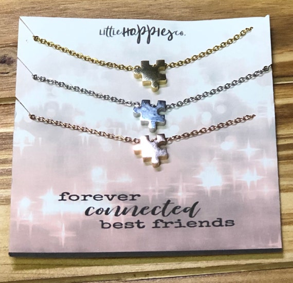 Best Friend Necklaces for 3 Puzzle Piece Necklace Puzzle