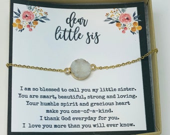 Little sister necklace, Sister jewelry, Sister necklace, Sister gift, Sister quotes, Gift for sister, Younger sister, Jewelry for sister