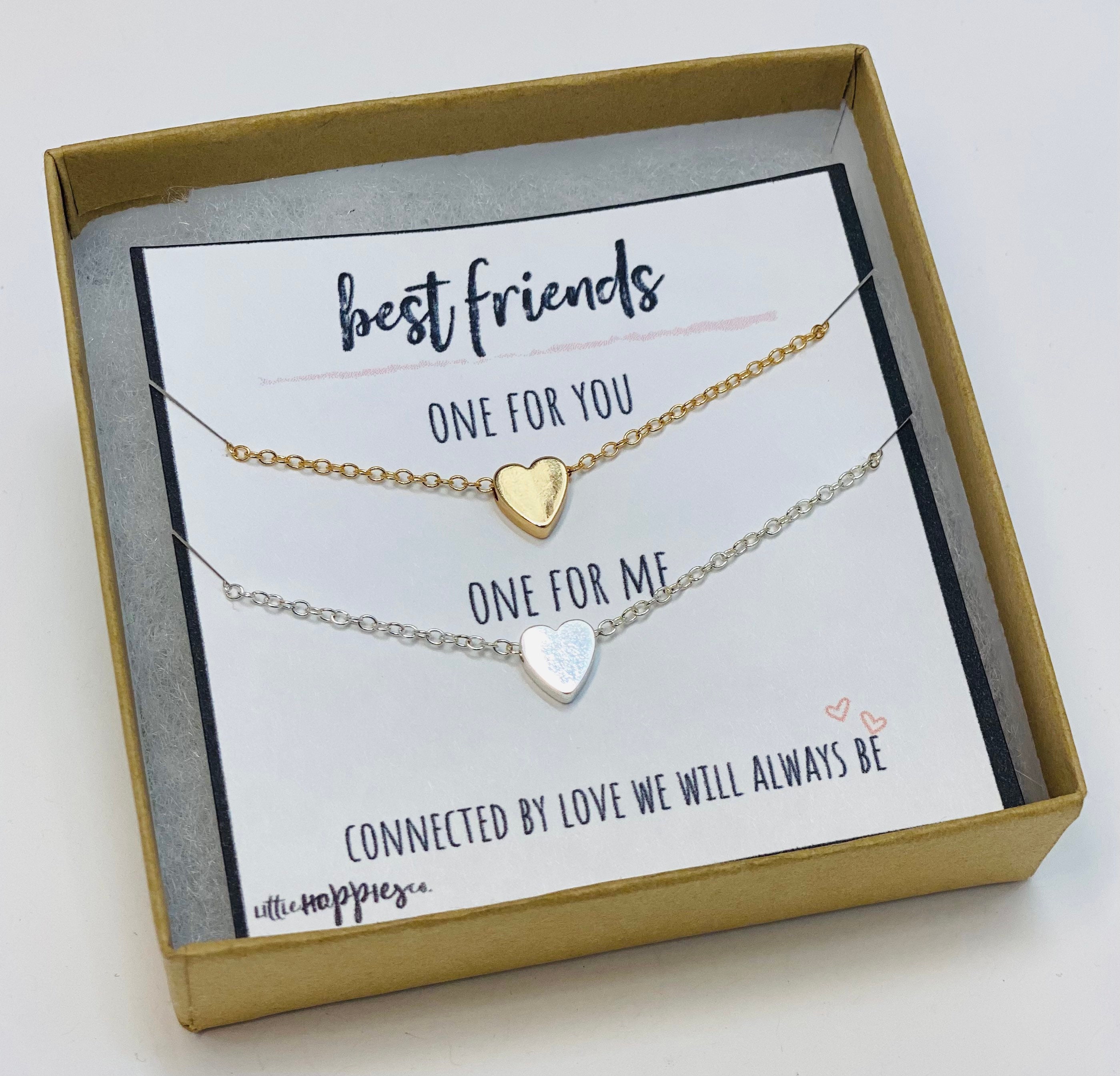 Friendship necklace for 2 Best Friend Necklace Necklace Set Heart Necklace Gift for Friends Friendship Gifts Christmas Gifts Etsy
