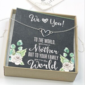 Happy Valentine&#39;s Day mom, Valentine&#39;s Day gifts for mom, Mom necklace, Valentine&#39;s Day card for mom, Heart necklace for mom from son