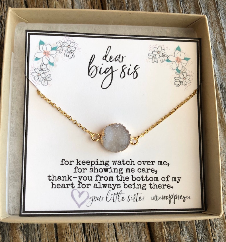 Gift for Sister, Sister gift, Sister necklace, best Sister gift, Sister shops gifts, Big sister, Christmas gift for Sister, Little sister (01-001)