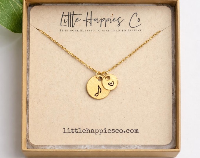 Music Teacher Gift, Music Gift, Music Note Necklace, Marching Band Gifts, Piano Teacher Gift, Gifts for her, Music Jewelry, Piano Recital