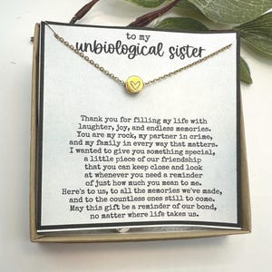 Unbiological Sister Gift - Personalized Friendship Gift for Best Friend, Soul Sister, Sister by Choice Keepsake, Birthday Gift for Bestie