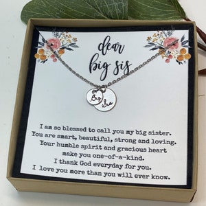 Big Sister Gift, Big Sister Necklace, Sister, Necklace, New Big Sister Gift, Sister Gift,  Sister Gift, Birthday Gift for Big Sister, Dainty