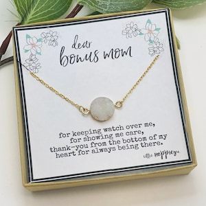 Bonus mom gifts, Bonus mom necklace, Bonus mom jewelry, Bonus mom quotes, Stepmother necklace, Step mom necklace, Step mom jewelry, (01-007)