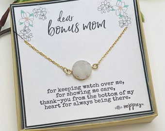 Bonus mom gifts, Bonus mom necklace, Bonus mom jewelry, Bonus mom quotes, Stepmother necklace, Step mom necklace, Step mom jewelry, (01-007)