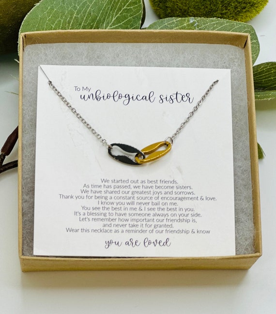 Buy Unbiological Sister Necklace for Her, Best Friend Gift for