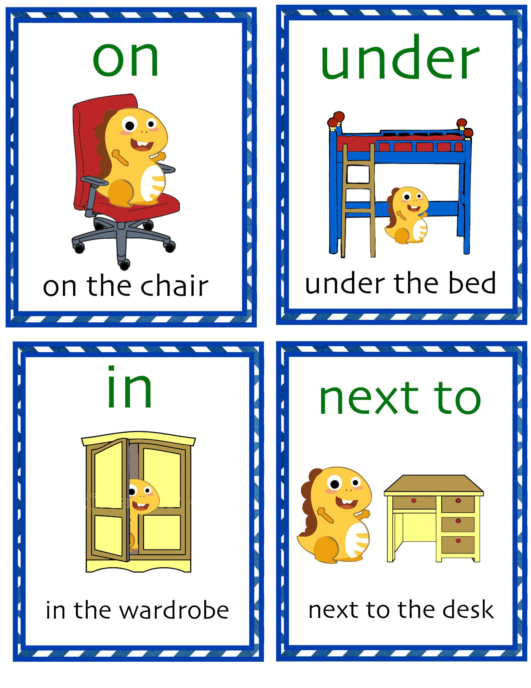 Prepositions of place under