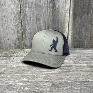 Bigfoot Hat | Sasquatch Hat | Leather Patch Hat | Hunters Gift | Boyfriend Gift |  Bigfoot Hunter | Fathers Day Gift | Snapback Hat