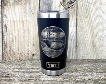 Yeti Elk 20oz Tumbler | Insulated Tumbler | Gift for Him | Elk Hunting Yeti |  Rocky Mountain Elk | Hunting Tumbler | Personalized Tumbler