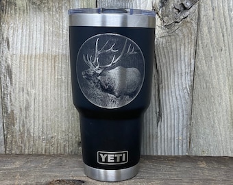 Yeti Elk 30oz Tumbler | Laser Engraved | Hunting Gift for Him | Elk Hunters Gift | Wildlife Travel Cup | Personalized Tumbler | Gift for Dad