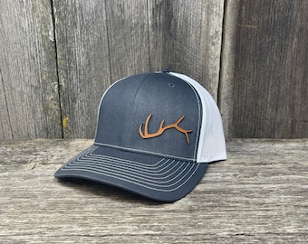 Elk Hunters Hat | Archery Hunters Gift | Dad Hat | Personalized Hat | Leather Patch Hats | Gifts for Hunters | Custom Patches | Gift for him