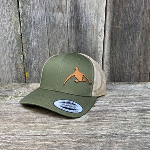 Duck Hunting | Duck Hat | Waterfowl | Personalized Hat | Leather Patch Hats | Gifts for Hunters | Gift for Dad | Duck Camo