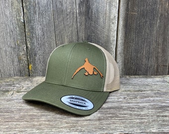 Duck Hunting | Duck Hat | Waterfowl | Personalized Hat | Leather Patch Hats | Gifts for Hunters | Gift for Dad | Duck Camo
