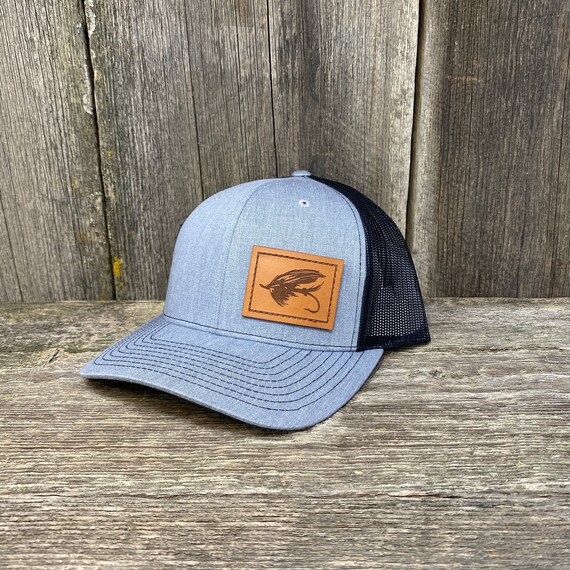 Steelhead Fishing Hat Leather Patch Hat Hunters Gift Boyfriend