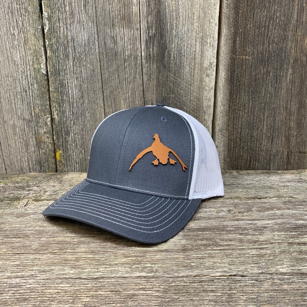 Duck Hunting | Duck Hat | Waterfowl | Personalized Hat | Leather Patch Hats | Gifts for Hunters | Gift for Dad | Duck Camo