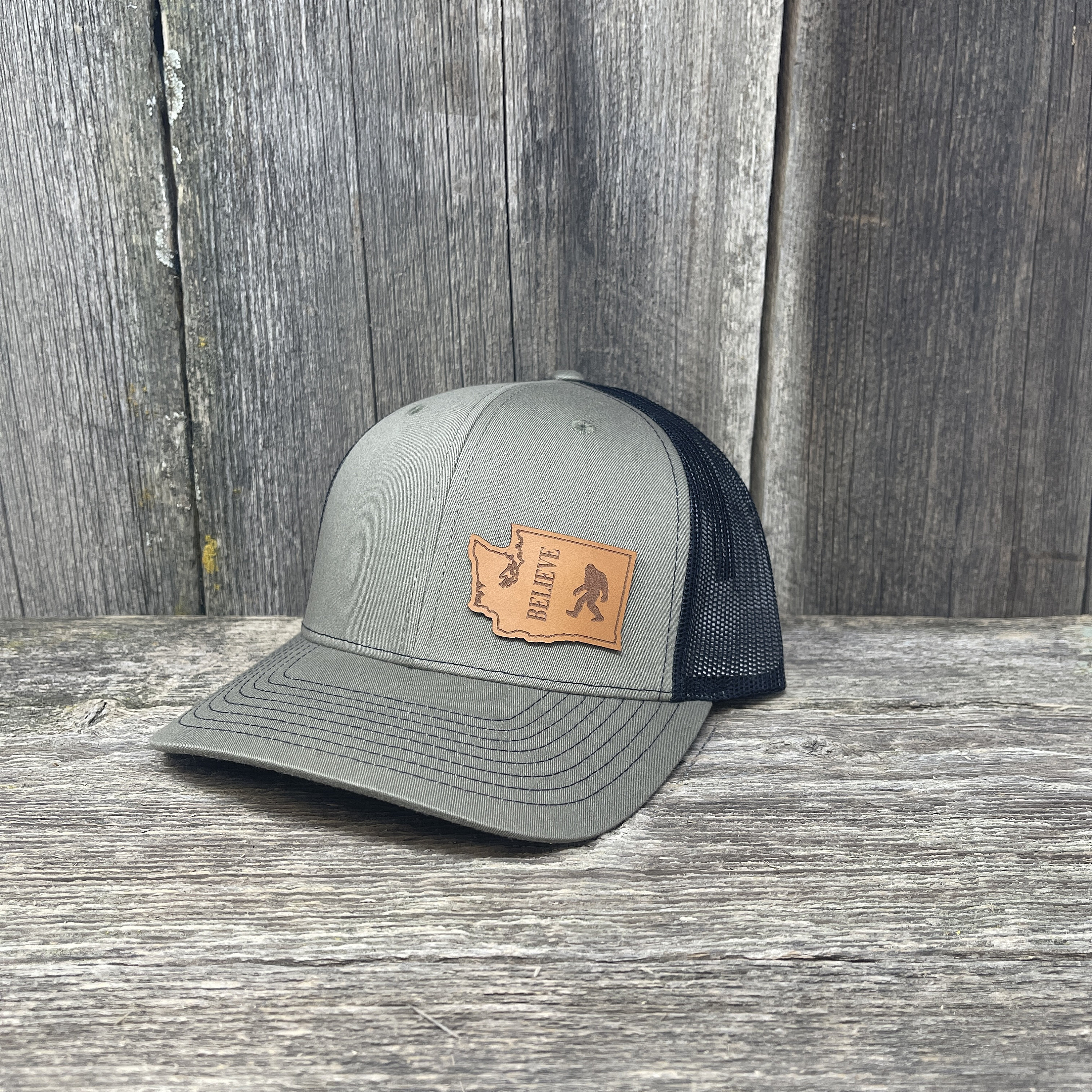 Bigfoot Hat Sasquatch Hat Leather Patch 