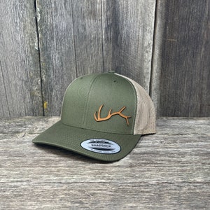 Elk Hunters Hat | Hat for the hunter| Leather Patch Hats | Gifts for Hunters | Elk Shed Hat | Gift for Dad