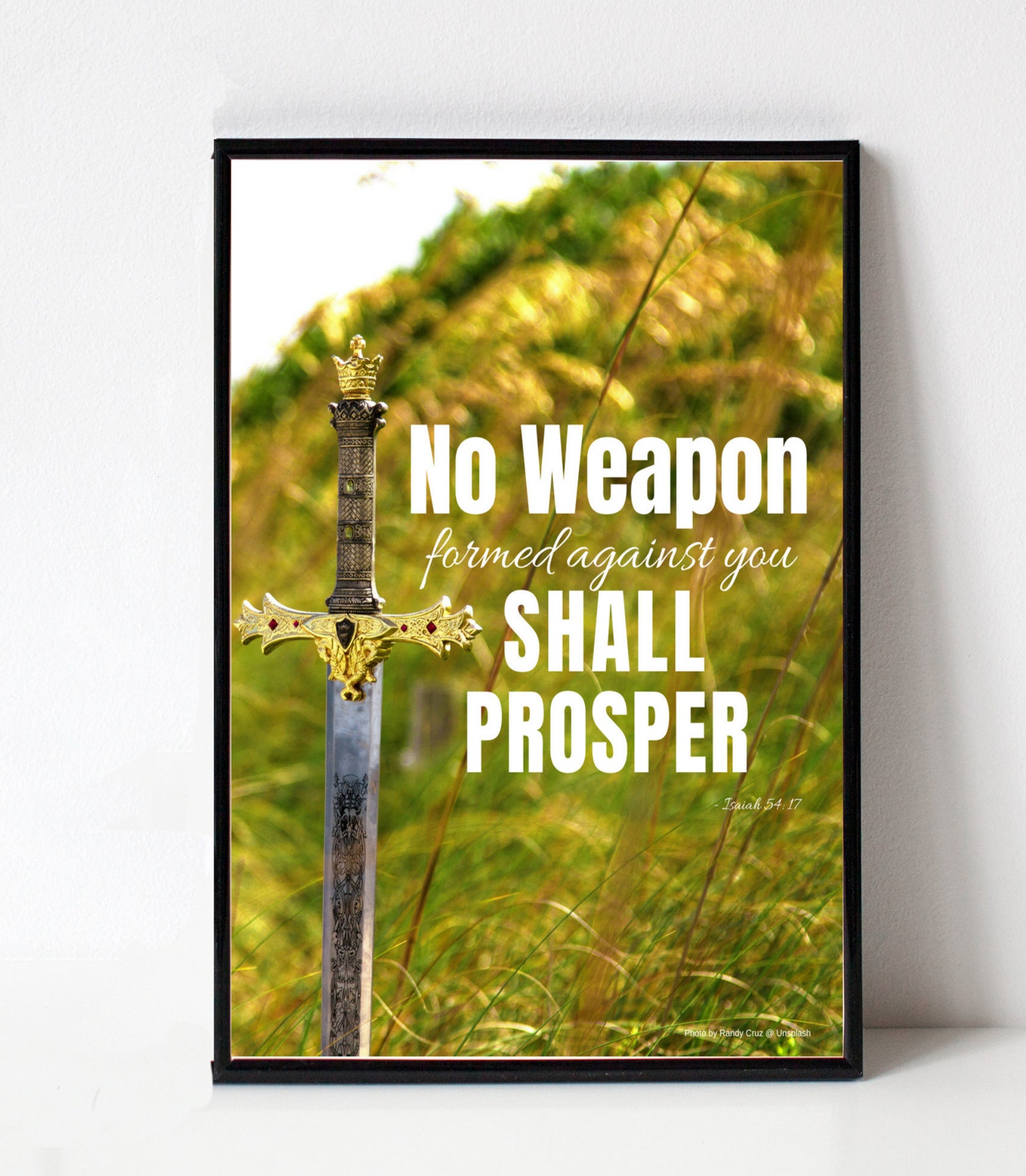 No Weapon Formed Against You Shall Prosper Bible Art Isa 54:17 - Etsy UK