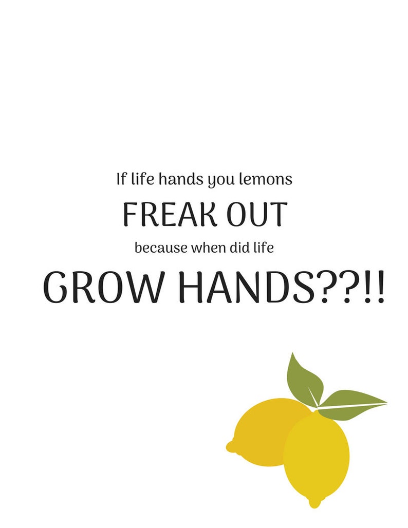 If Life Hands You Lemons, Freak Out Etsy