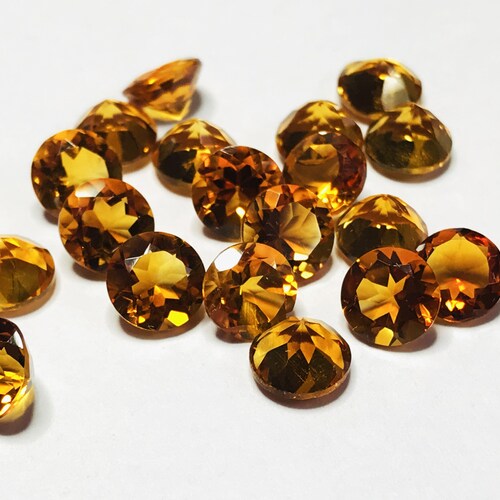 5 Pieces 9mm Citrine Faceted Round order Loose Gemstones | Natural 9mm Citrine Round Cut Stone | 9mm Round Gemstones | Citrine Round Wholesale Lot