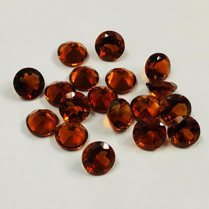 7mm Natural Citrine Round Cut Stone 5 Pieces 7mm Brandy Citrine Faceted Round Loose Gemstones 7mm Citrine Round Gemstone Wholesale Lot