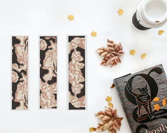 Set of 3 Bookmark Cross Stitch Patterns | Coffee with Cream Swirl | Light Academia Style
