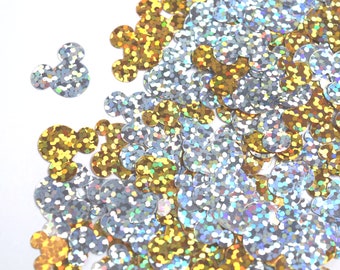 Confeti Holográfica grandes estrellas de plata y oro elaboración de Tarjetas Manualidades Adornos