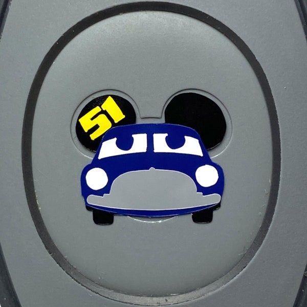 Doc Hudson Decal for MagicBand 2.0 or MagicBand+ | Cars Magic Band Decal | Vinyl Sticker for Puck Mickey | Decoration for Disney World Trip