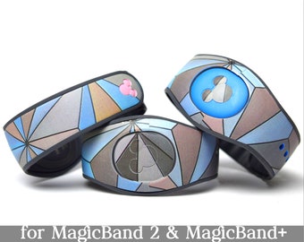 Blue Spaceship Earth Skin for MagicBand 2.0 or MagicBand+ | Epcot Magic Band Decal | Disney World Trip | Fits Child & Adult Magic Band