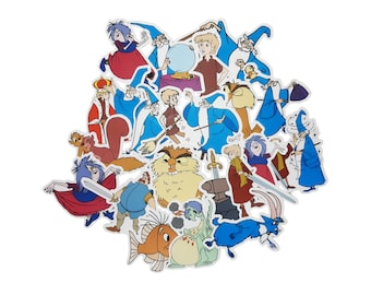 The Sword in the Stone Stickers | Vinyl Sticker for Laptop, Scrapbook, Phone, Luggage, Journal, Party Decoration | Assorted Stickers