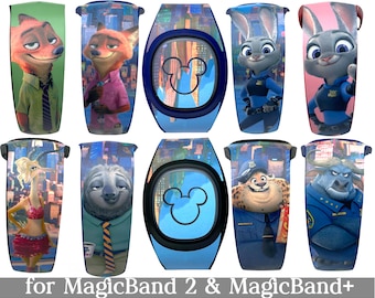 Zootopia Skin for MagicBand 2.0 or MagicBand+ | Judy, Nick Magic Band Decal | Disney World Trip | Fits Child & Adult Band for WDW