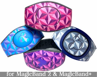 Spaceship Earth Pattern Skin for MagicBand 2.0 or MagicBand+ | EPCOT Attraction at Disney World Magic Band Decal | Fits Child & Adult Band