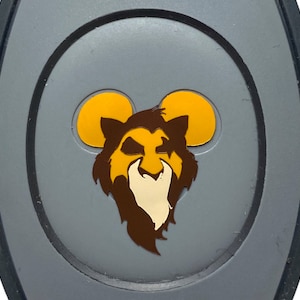 Scar Aufkleber für MagicBand 2 oder MagicBand+ | König der Löwen Vinyl Sticker für Magic Band Puck Mickey | Charakter Dekoration für Disneys Weltreise