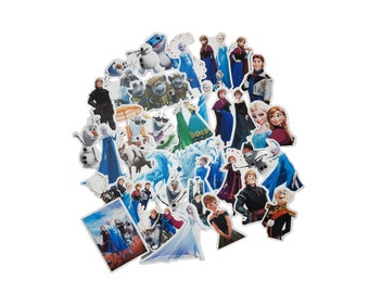 Frozen Stickers | Vinyl Sticker for Laptop, Scrapbook, Phone, Luggage, Journal, Party Decoration | Assorted Stickers