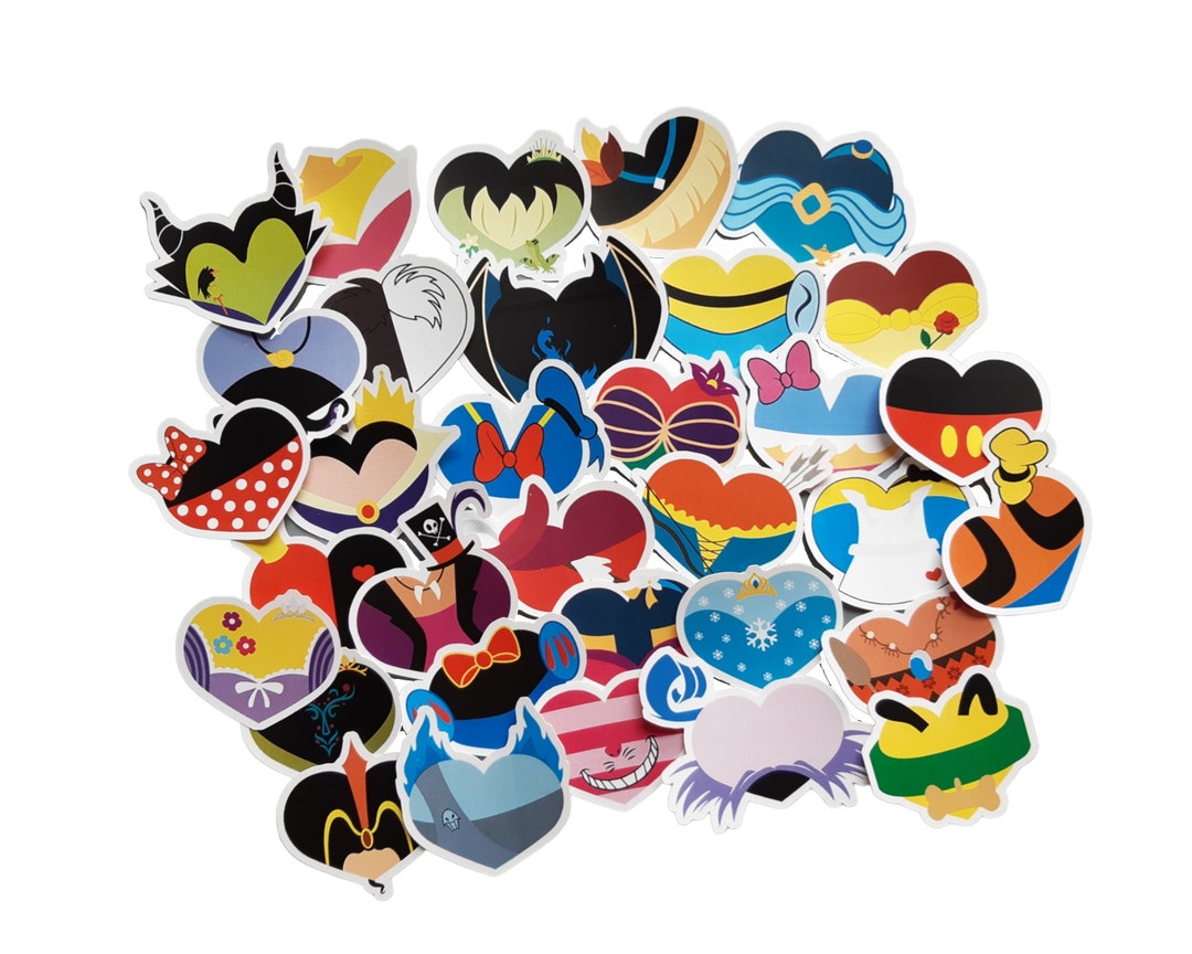 Disney Heart Stickers Vinyl Sticker for Laptop, Scrapbook, Phone