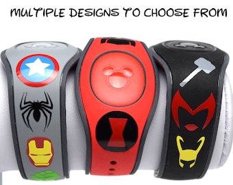 Avengers Decals for MagicBand 2 & MagicBand+ | Magic Band Sticker | Thor Loki Captain America Scarlet Witch Iron Man Black Panther SpiderMan