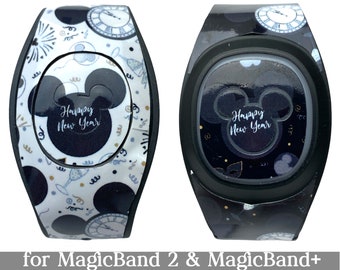 New Year's Eve Mickey Clock Skin for MagicBand 2 or MagicBand+ | Magic Band Decal | Disney Trip | Fits Child & Adult Magic Band | DisneyBand