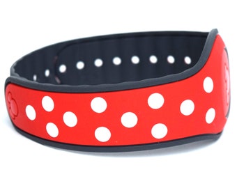 Polka Dots Decals for MagicBand 2 or MagicBand+ | Minnie Mouse Style Vinyl Sticker for Magic Band Straps | Decoration for Disney World Trip