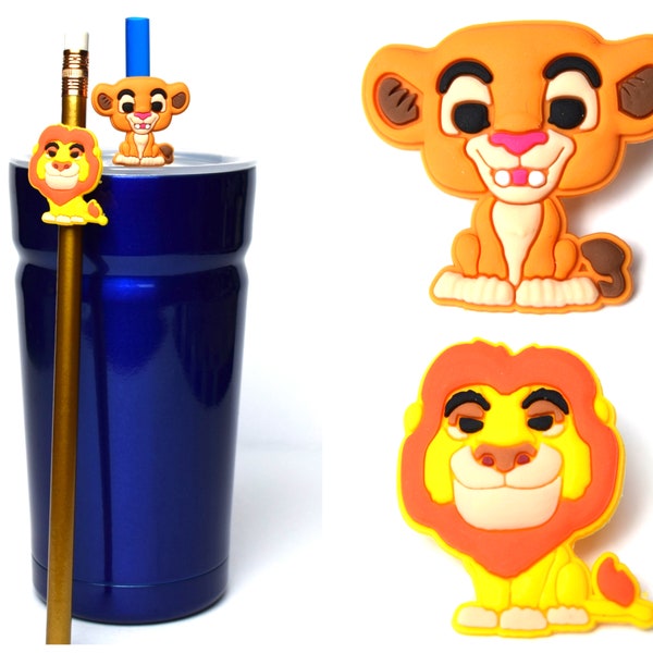 Lion King Straw Buddies / Simba & Mufasa Pencil Topper / Bolsa de botín de fiesta de cumpleaños / Disney Cruise Fish Extender / Recompensas o premios