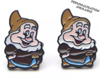 Happy Dwarf Earrings | Disney Earrings | Snow White Earrings | 7 Dwarfs Earrings | Disney Jewelry | Happy Dwarf Jewelry | Fish Extender