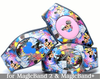 Disney World 50th Anniversary Skin for MagicBand 2 or MagicBand+ | Magic Band Decal | Disney Trip | Fits Child & Adult Magic Band | Firework