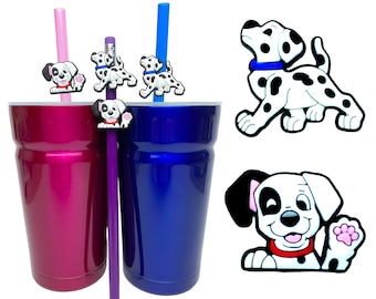 101 Dalmatians Straw Buddies | Disney Pencil Toppers | Birthday Party Loot Bag Favour | Cruise Fish Extender | Gift for Disney Fan | Dogs