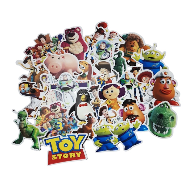 Toy Story Stickers | Vinyl Sticker for Laptop, Scrapbook, Phone, Luggage, Journal, Party Decoration | Assorted Stickers