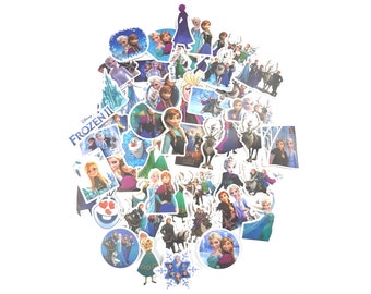 Frozen Stickers | Vinyl Sticker for Laptop, Scrapbook, Phone, Luggage, Journal, Party Decoration | Disney Characters | Assorted Stickers